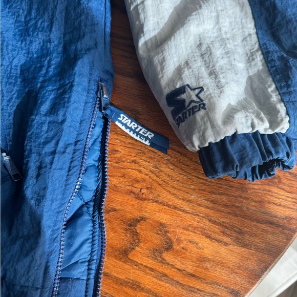 Rare Vintage 90s Starter Nfl Dallas Cowboys Pullover Puffer Jacket Men's L - Picture 5 of 9